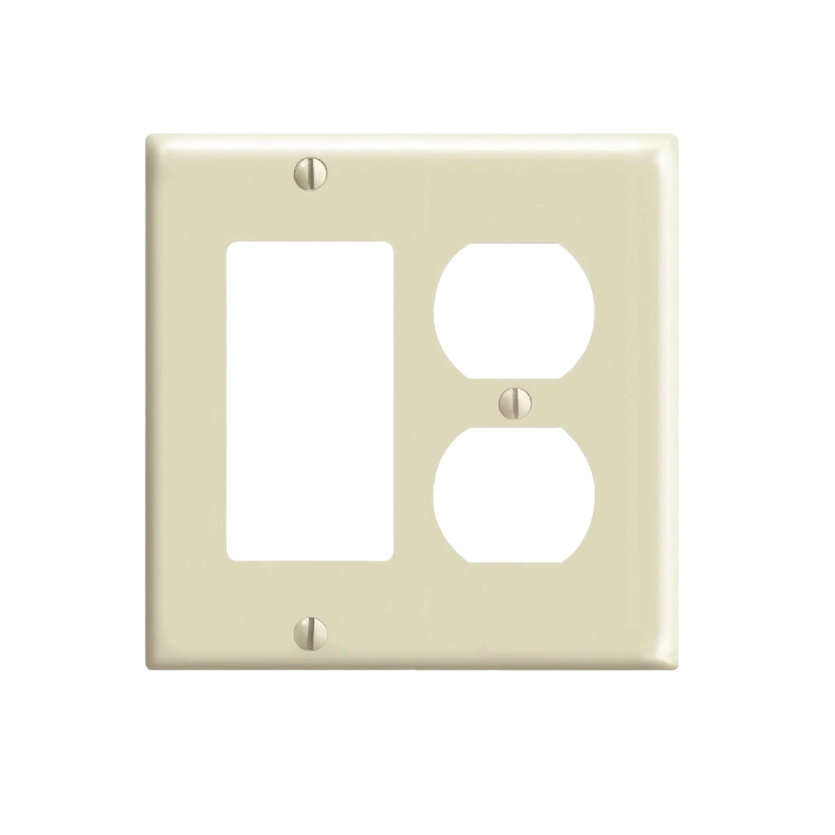 Solid Leviton 2-Gang Rocker Duplex Ivory Outlet Wall Plate Eco-Friendly