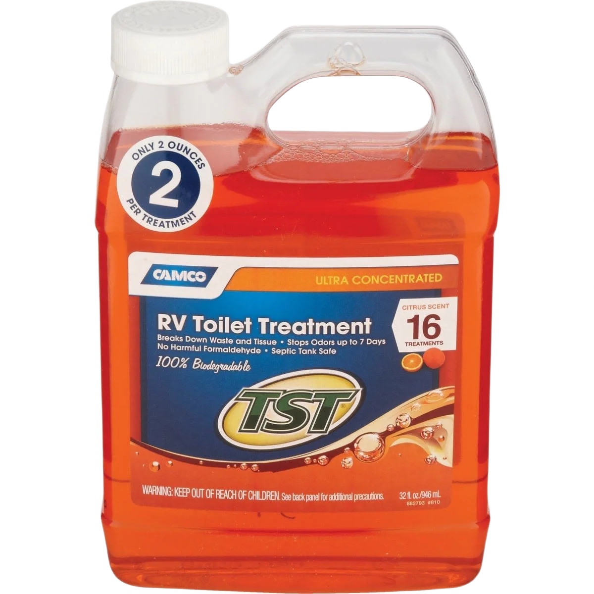 High-Grade Camco 32 oz. TST Ultra Concentrated RV Tank Treatment Authentic