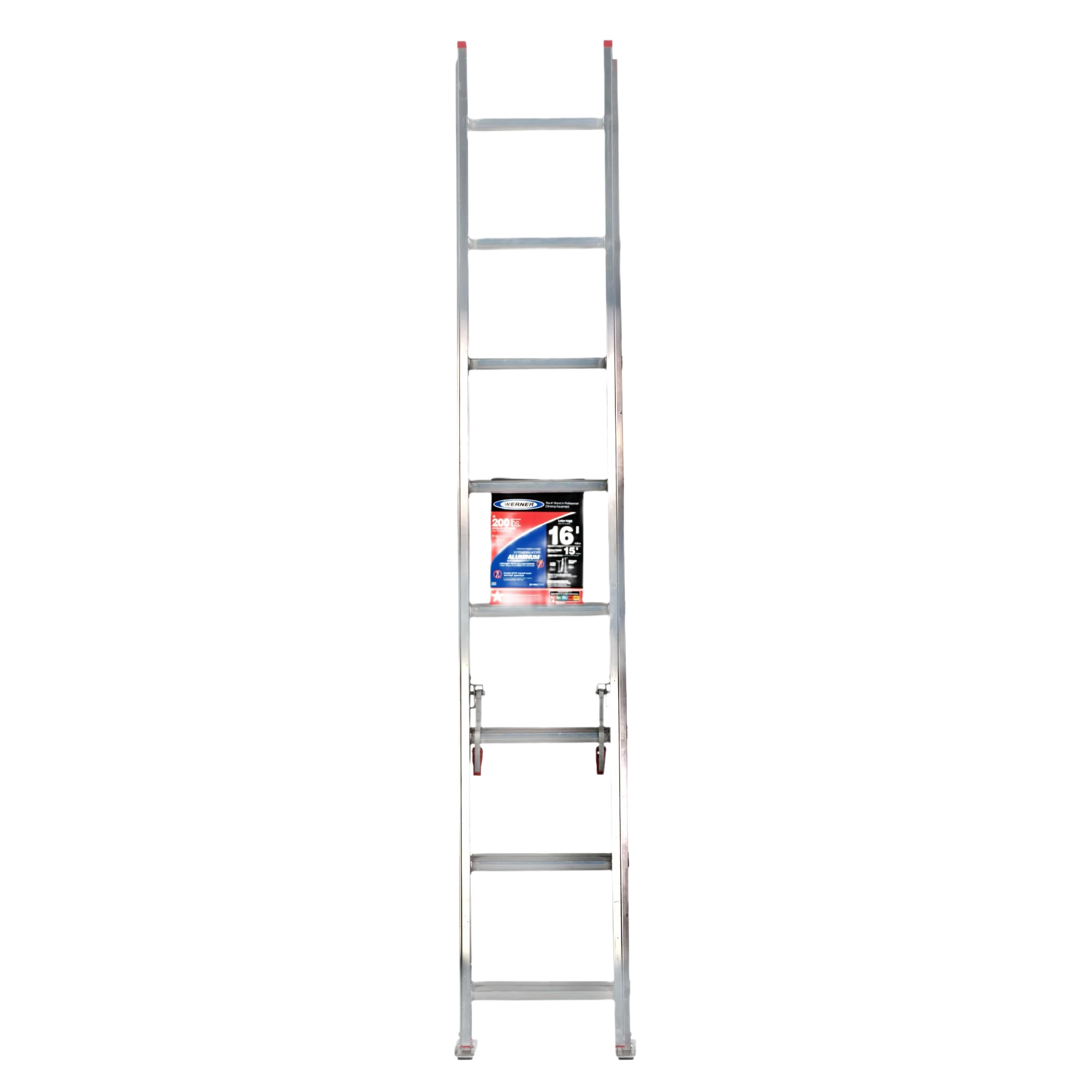Solid Werner 16 ft. Aluminum Extension Ladder Enhanced