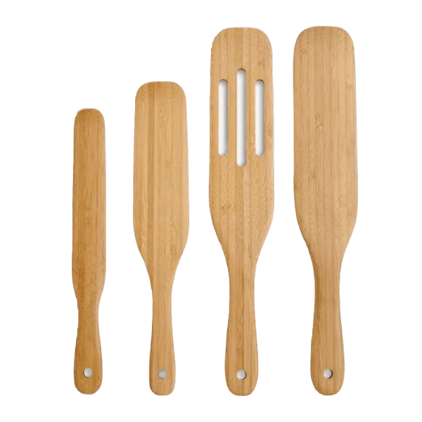 Environmentally Friendly HIC Kitchen 4-Piece Bamboo Spurtle Set Reliable