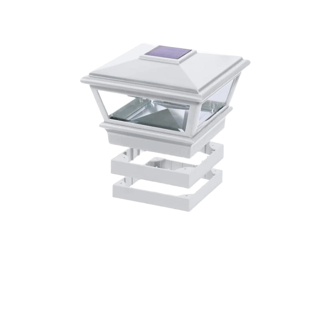 Artisan Deckorators 4 in. x 4 in. Traditional Solar VersaCap White Versatile