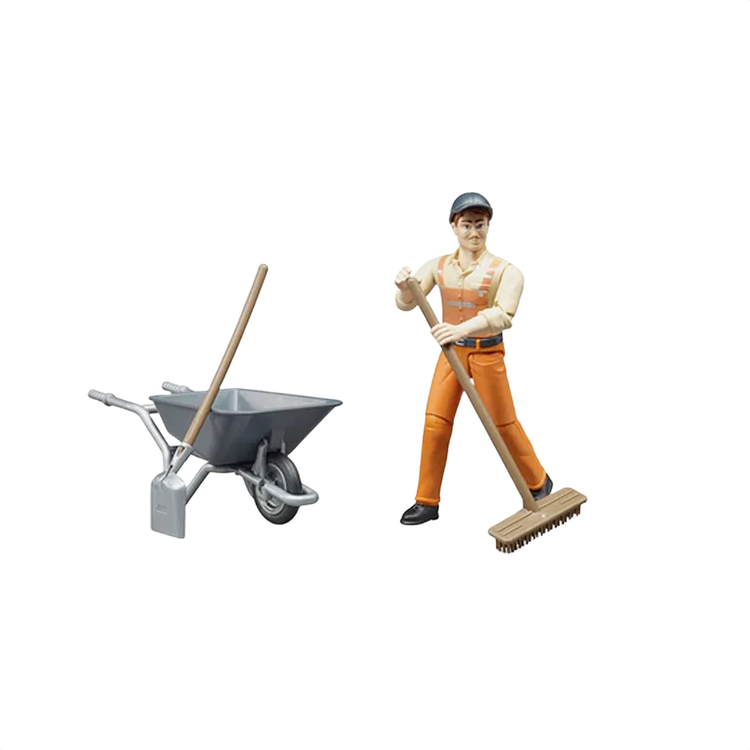 Breathable Bruder Municipal Worker Vehicles Figure Set Safe