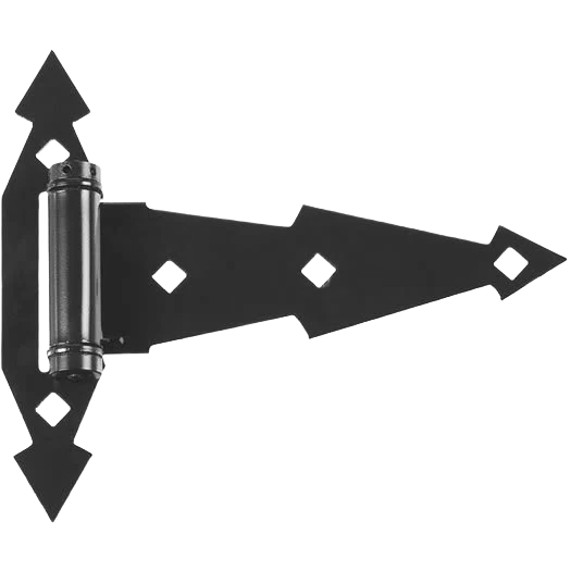 Authentic National Hardware 7 Black Ornamental Spring Tee Hinge 2-Pack Official