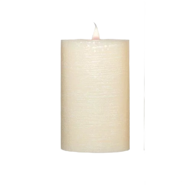 Unique Roman Rustic Ivory Pillar Candle 3.75 x 6 in. Practical