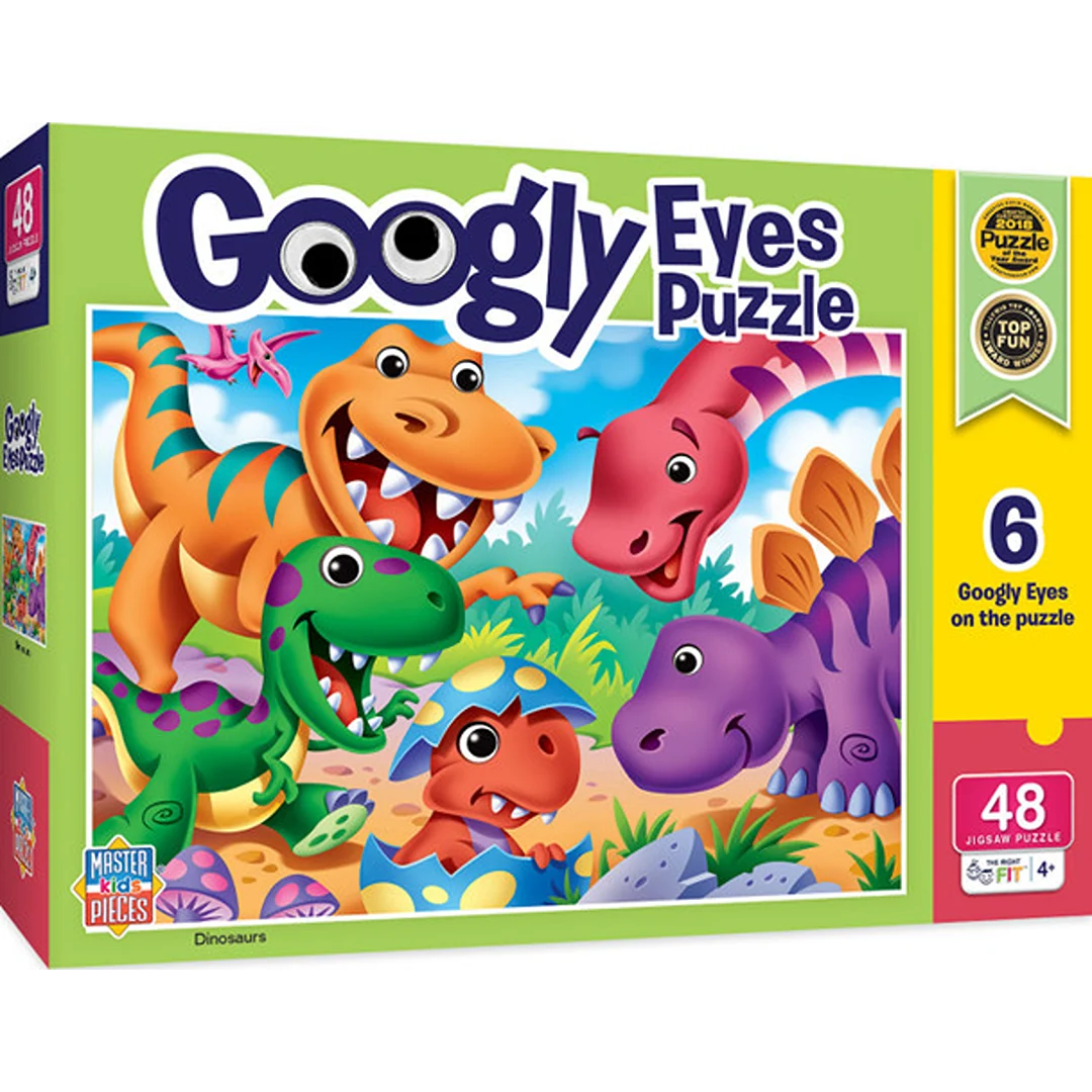 Carefully Designed MasterPieces Googly Eyes 48-Piece Dinosaurs Kids Puzzle Selected