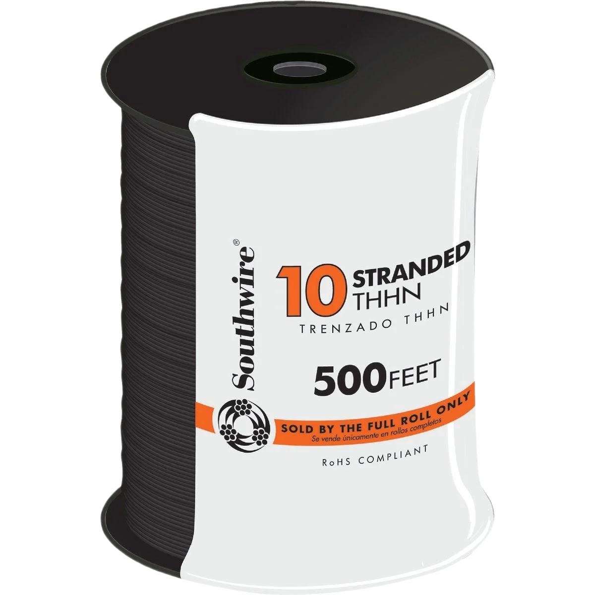Healthy Southwire 500 ft. 10 AWG Black Stranded THHN Wire Durable