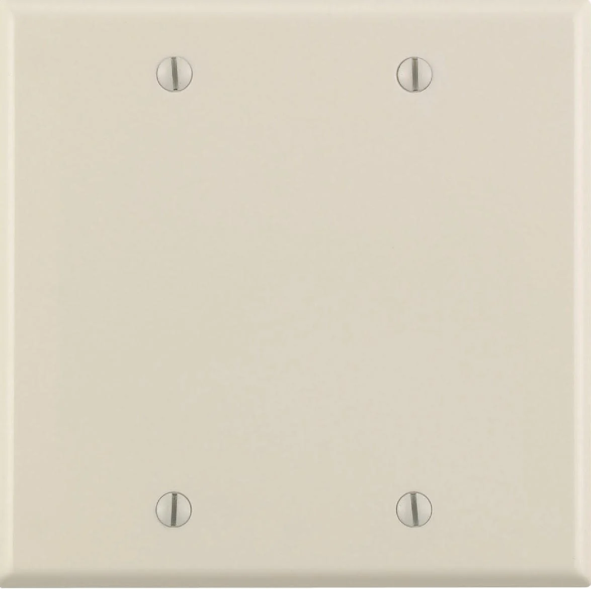 Fast Leviton 2-Gang Light Almond Standard Thermoset Blank Wall Plate High-Performance