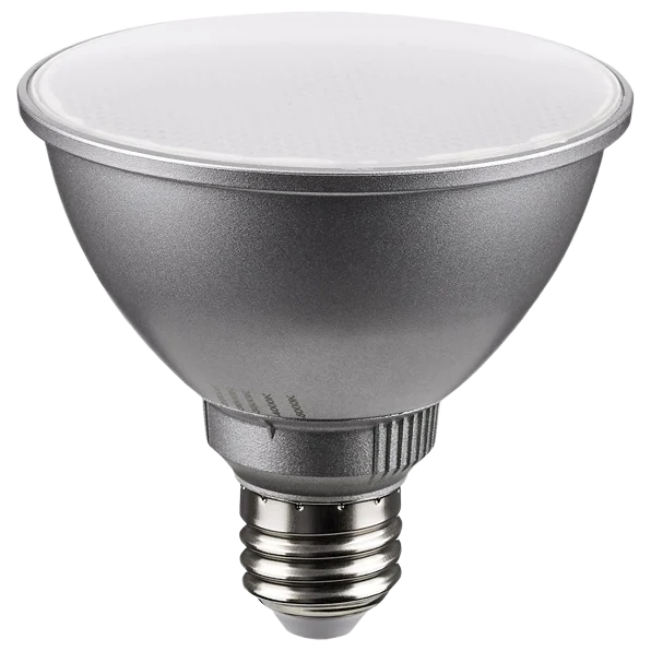 Sophisticated Satco 11 Watt PAR30SN LED 25 Degree Silver Medium Base Light Bulb High-End