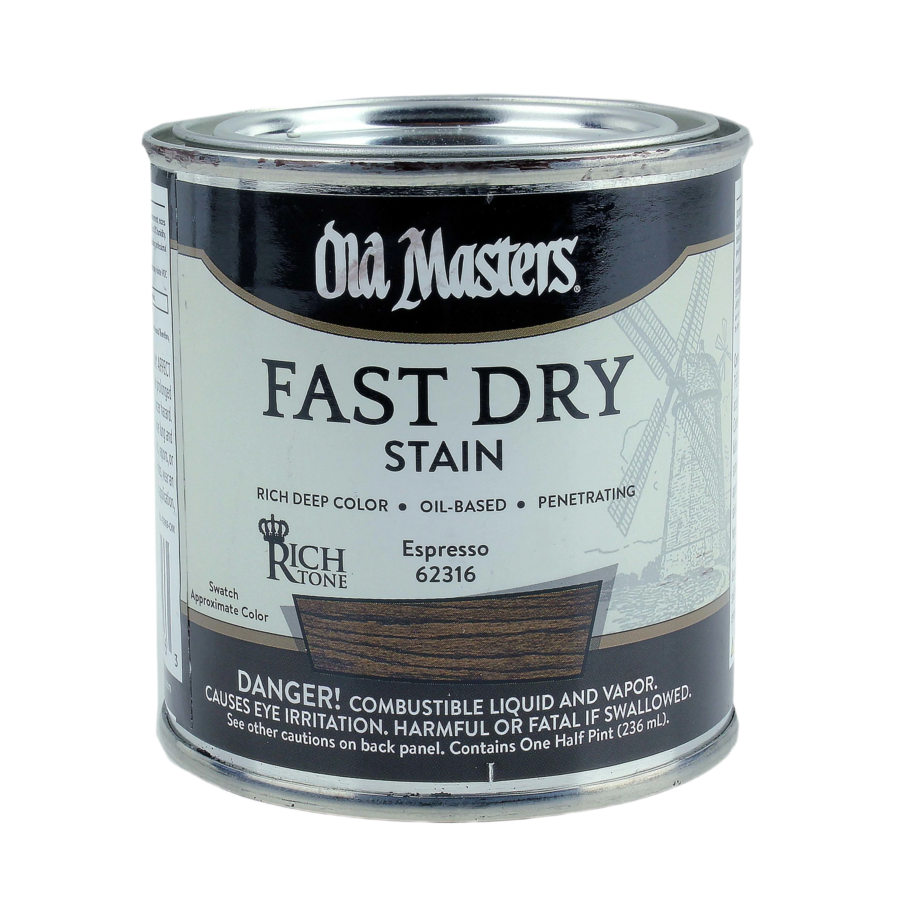 Fine Old Masters Espresso Fast Dry Stain 1 2 Pint Environmentally Friendly