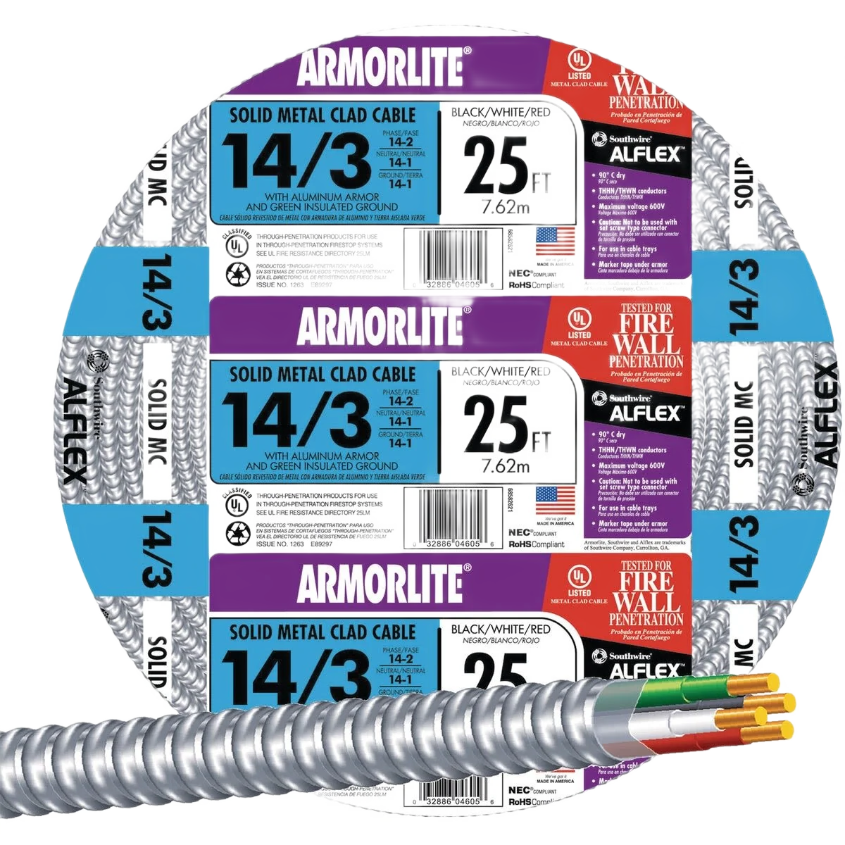 User-Friendly Southwire 14 3 Aluminum Armored Cable Genuine