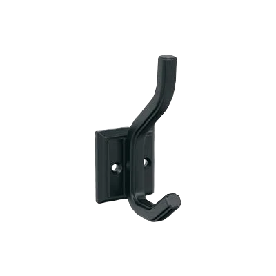 Breathable Amerock Aliso Two Prong Matte Black Decorative Wall Hook Modern
