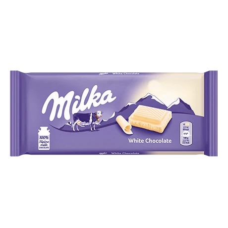 Exceptional Milka White Chocolate Bar Expertly Made