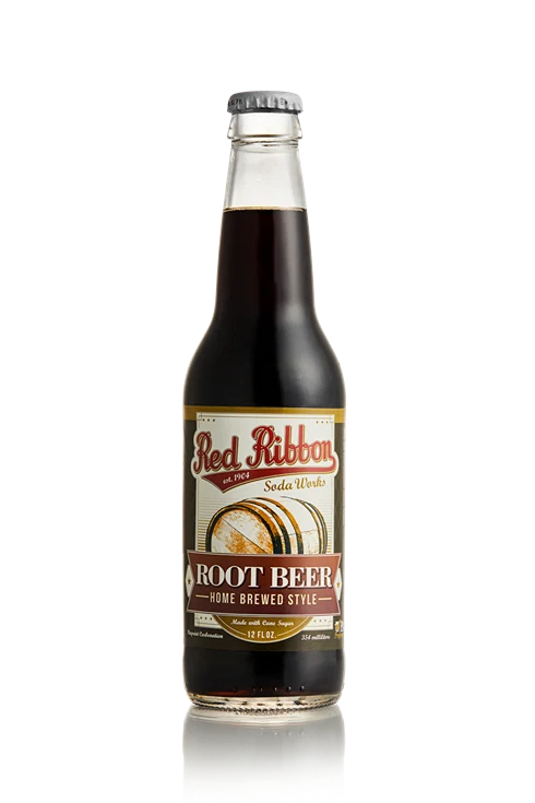 Solid Red Ribbon Root Beer 12 oz. Practical