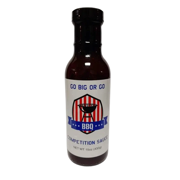 Premium Material Go Big or Go BBQ Competition BBQ Sauce 15 oz. Trendy