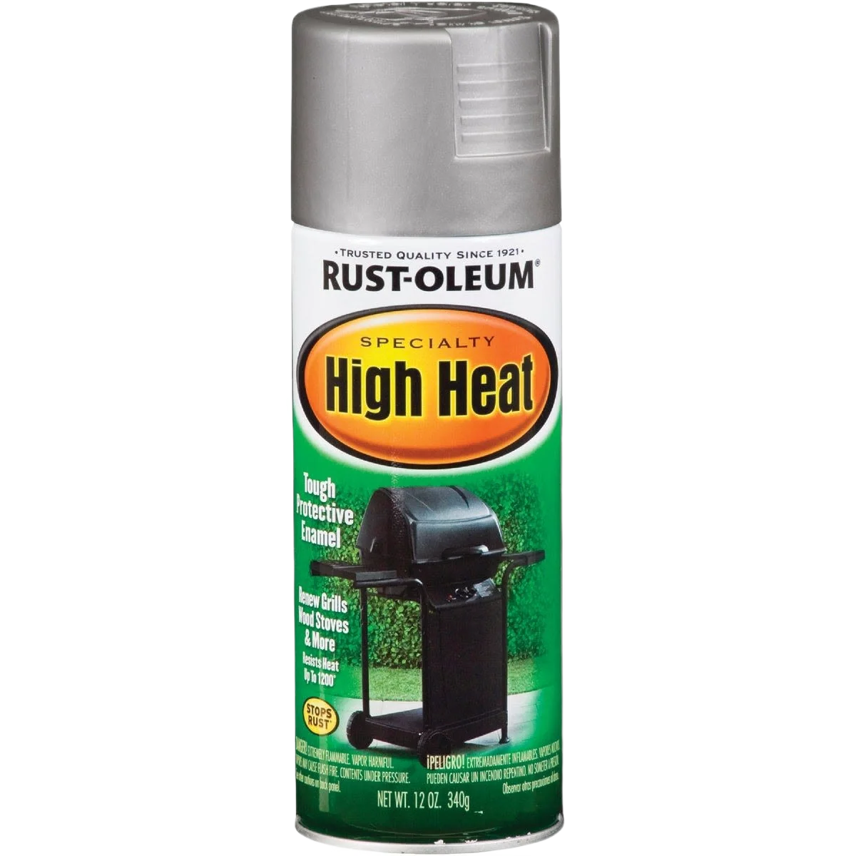 Convenient Rust-Oleum Silver Satin High Heat Spray Paint 12 oz. Exclusive