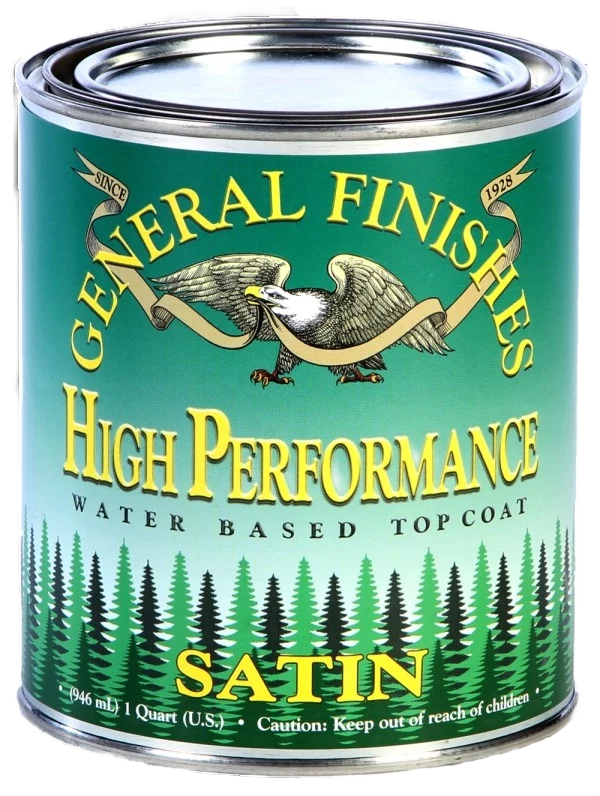 Lightweight General Finishes High Performance Water Base Polyurethane Topcoat Satin Gallon Environmentally Friendly