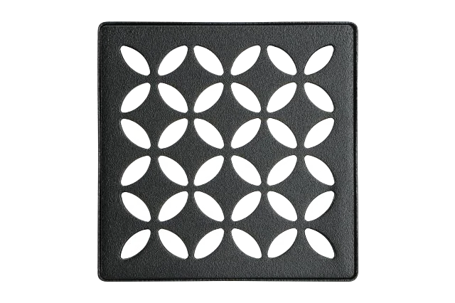 Breathable Schluter Matte Black KERDI Floral Drain Grate Kit 4 Trendy