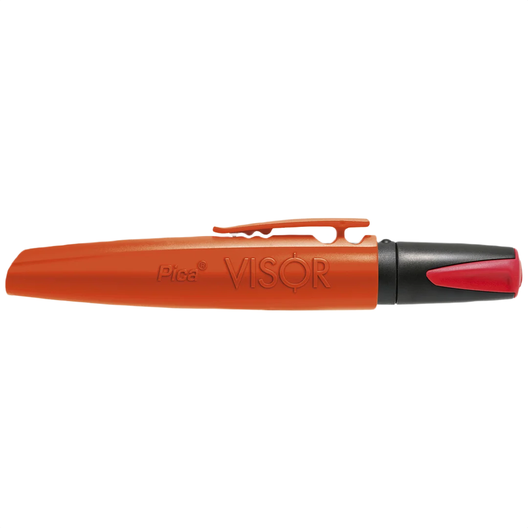 Long-Lasting Pica Visor Permanent Marker Red Dependable
