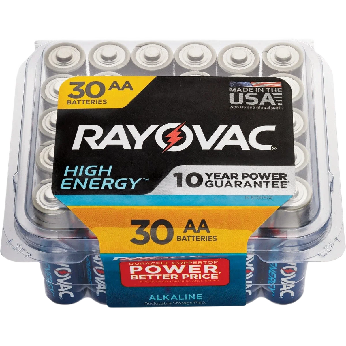Pure Ray-O-Vac High Energy AA Alkaline Battery Reliable