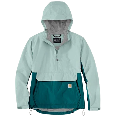 Premium Carhartt Women’s XL Shaded Spruce Blue Surf Rain Defender Anorak Fashionable