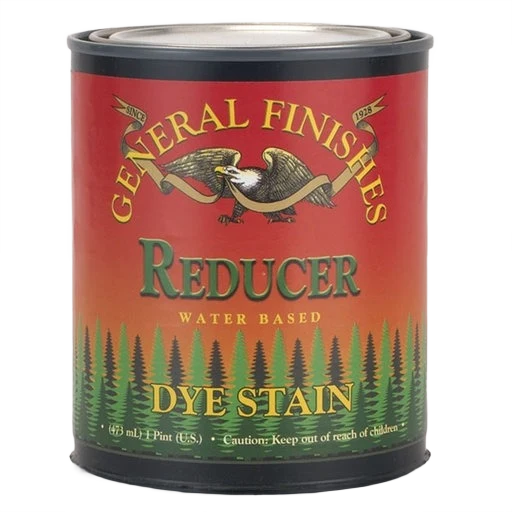Authentic General Finishes Water Based Reducer Dye Stain 1 Pint Pure