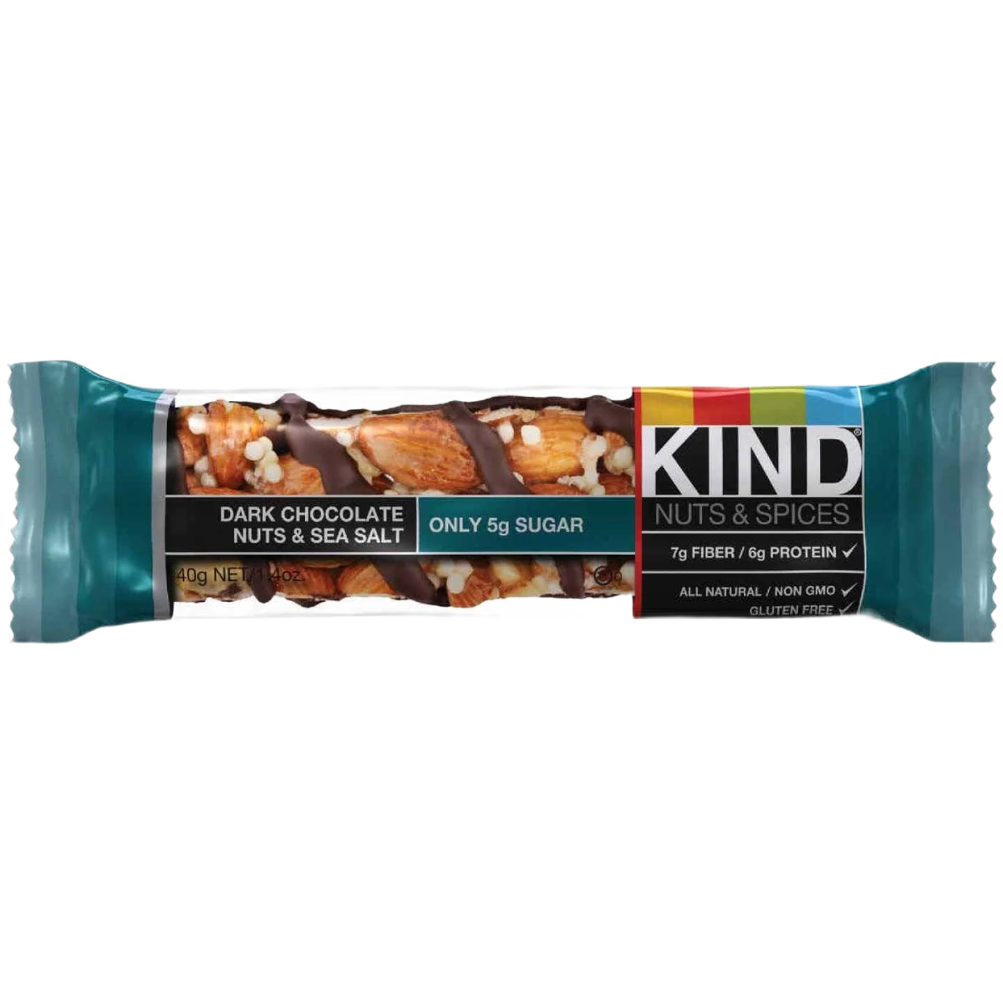 Easy-to-Use KIND Dark Chocolate Nuts Sea Salt Nutrition Bar 1.4 oz. Breathable
