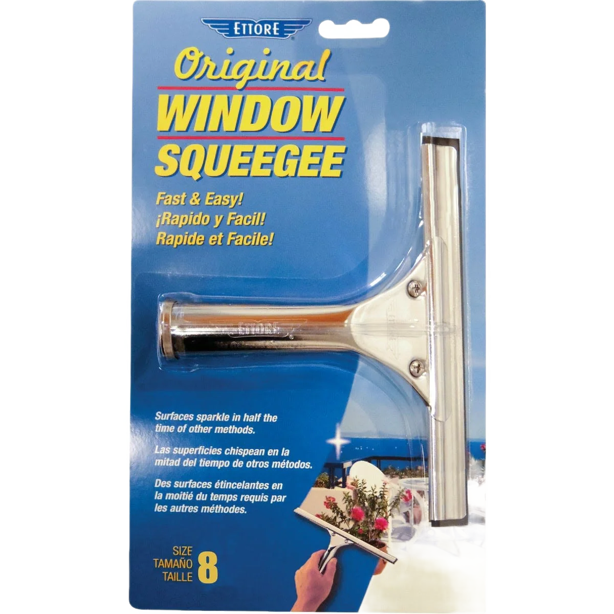 Sustainable Ettore Window Squeegee 8 in. Fast