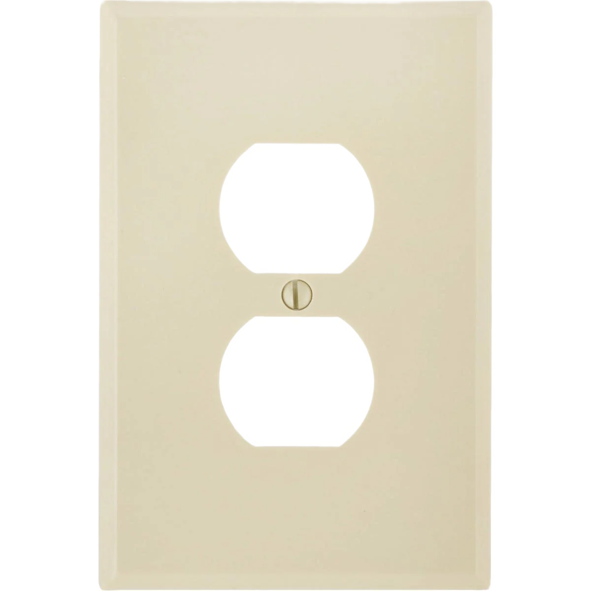 Specialty Leviton 1-Gang Ivory Smooth Plastic Oversized Outlet Wall Plate Recyclable