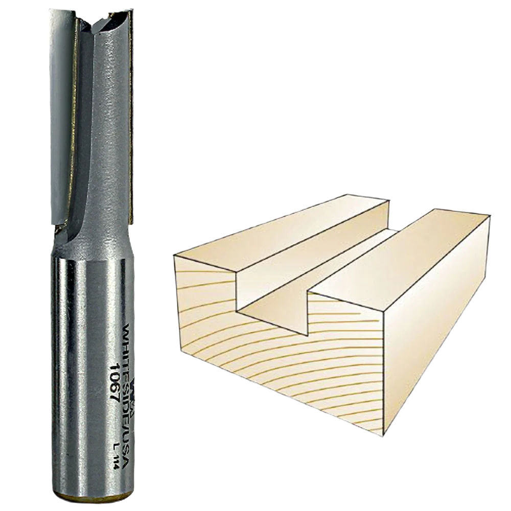 Exclusive Whiteside Straight Bit 1 2 in. SH x 1 2 in. CD x 1-1 4 in. CL Lightweight