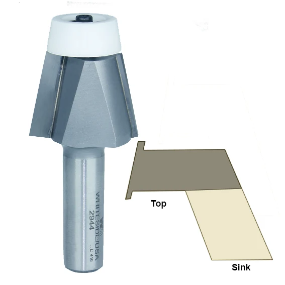 Fast Whiteside Bevel Undermount Bowl Bit with 12 deg. 1 2 in. SH x 3 in. L Original