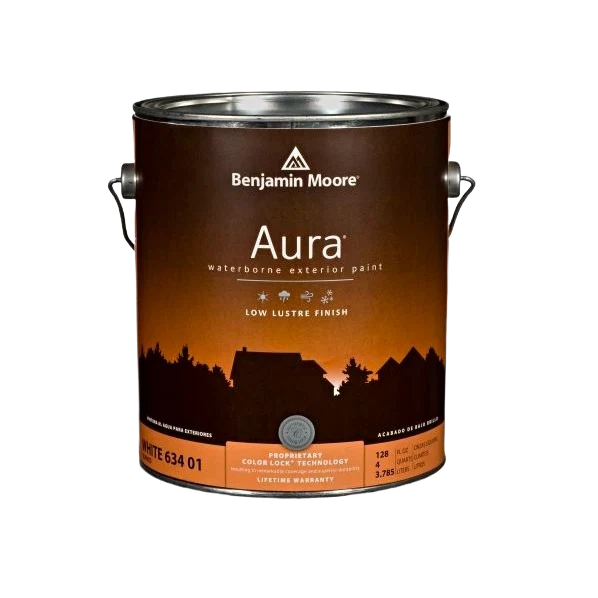 Durable Benjamin Moore Aura White Low Lustre Exterior Paint 1 Gallon Trusted