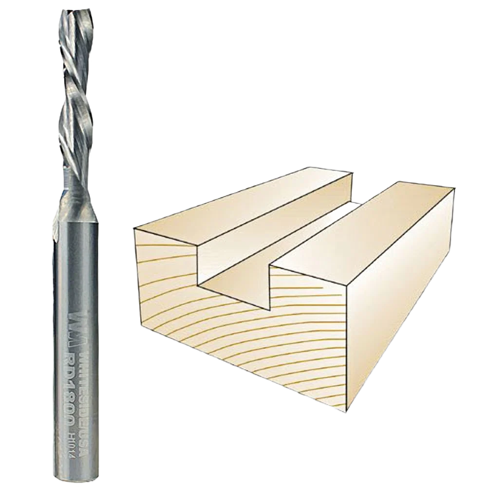 Artisan Whiteside Spiral Downcut Bit 1 4 in. SH x 3 16 in. CD x 3 4 in. CL Genuine