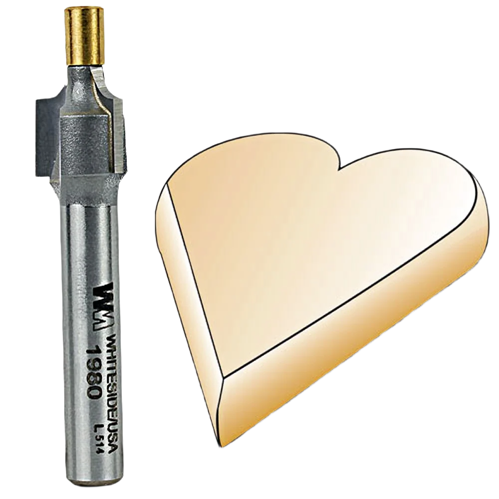 Premium Material Whiteside 1980 Small Pilot Roundover Bit 1 4 in. SH x 1 8 in. R Sophisticated