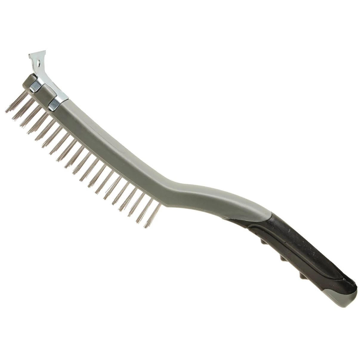 Fast Look Stainless Long Handled Stripping Brush with Scraper Reusable