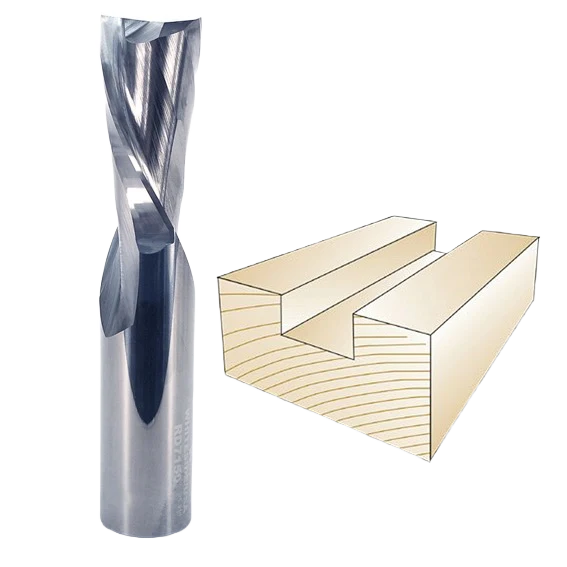 Fine Crafted Whiteside Spiral Downcut Bit 3 4 in. SH x 3 4 in. CD x 1-1 2 in. CL Clean
