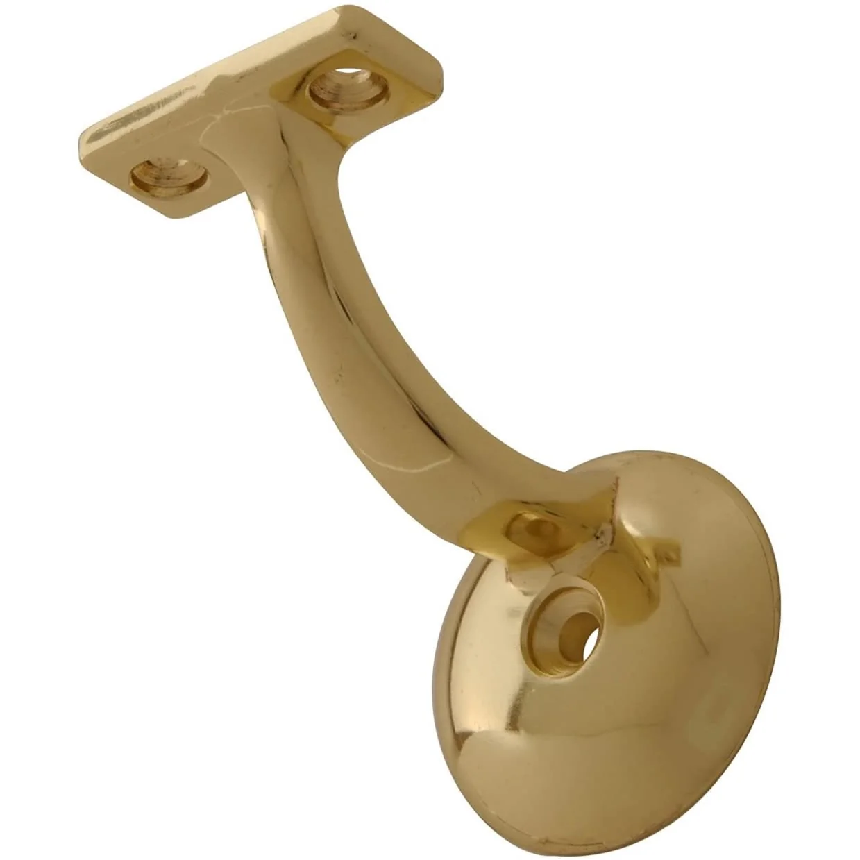 Secure Hardware Essentials Brass Ornamental Handrail Bracket Poly-bag Sophisticated