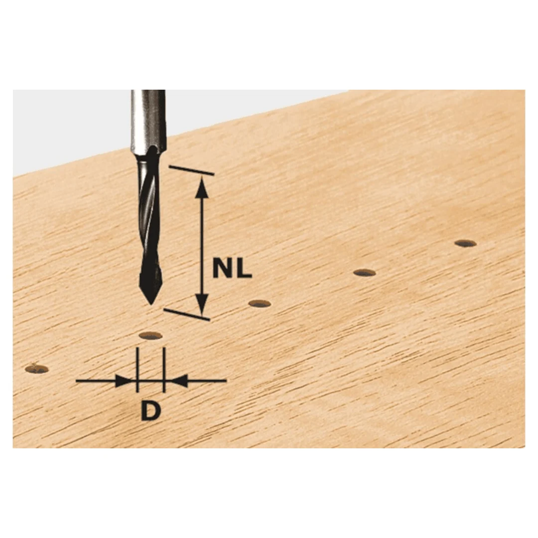 Fine Festool 491064 Spear-Point Dowel Drill Bit HW S8 D5 30 Breathable