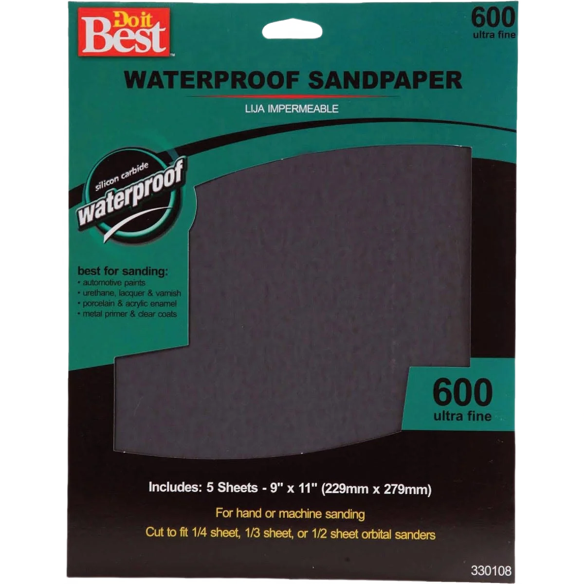 Quality Do it 9 x 11 Waterproof 600-Grit Ultra Fine Sandpaper 5-Pack Next-Generation