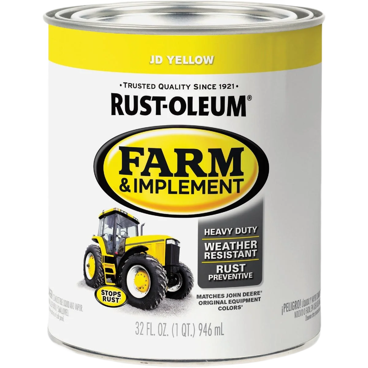 Expertly Made Rust-Oleum Farm Equipment John Deere Yellow Gloss Enamel Paint 1 Quart Contemporary