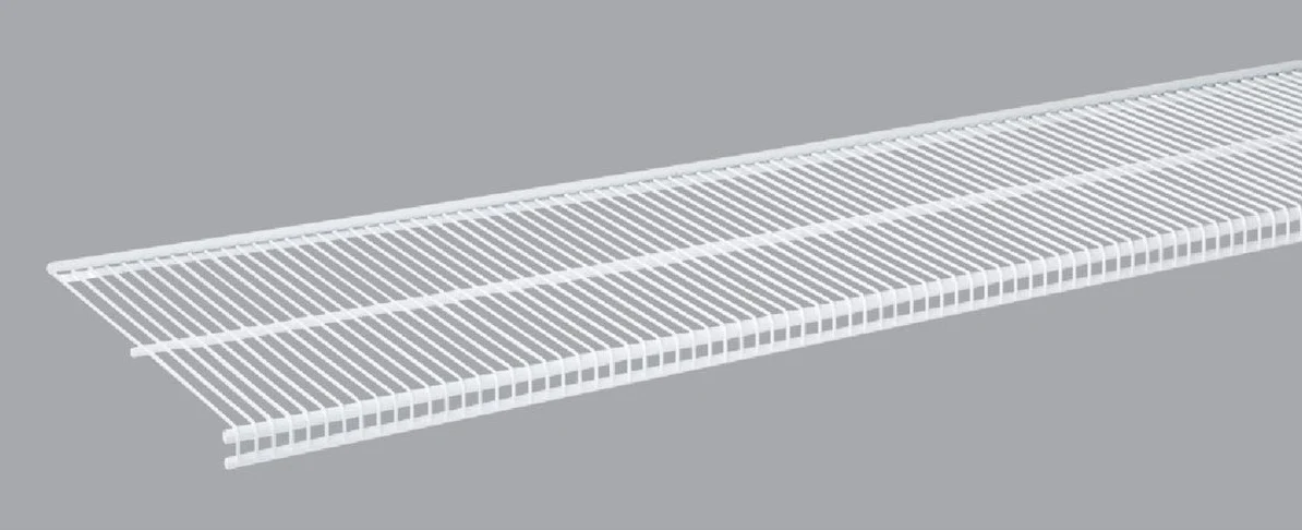 Powerful domRail White Profile Ventilated Closet Shelf 16 in. x 8 ft. Traditional