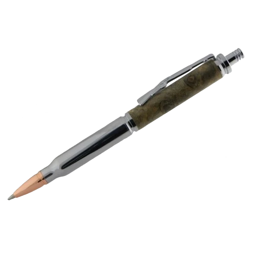 Modern Berea Hardwoods Chrome Cartridge Bullet Click Pen Kit Smooth