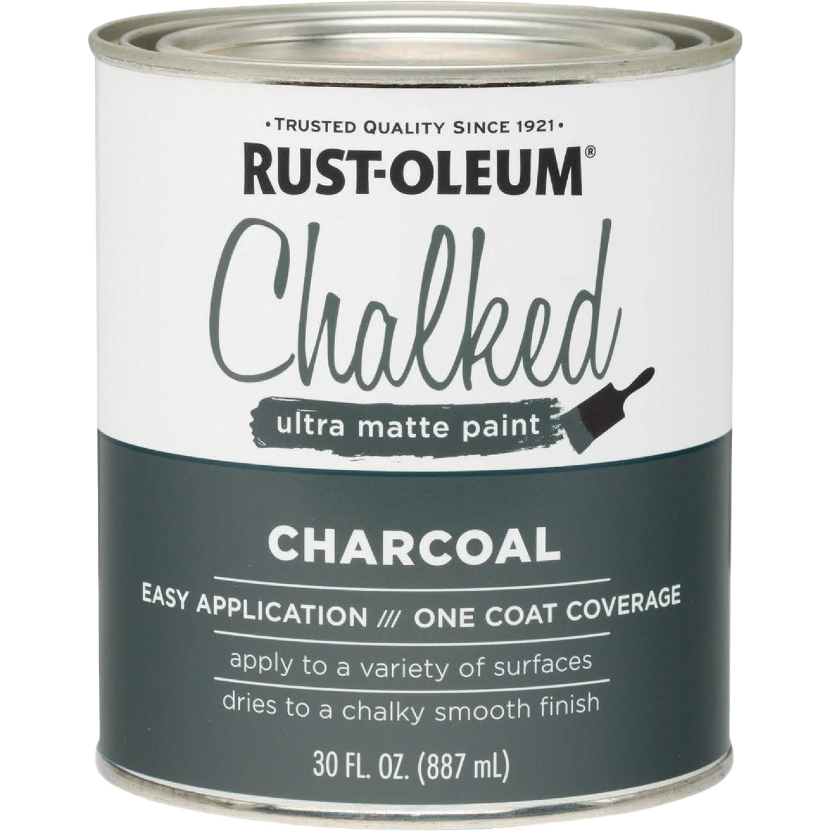 Unique Rust-Oleum Chalked Charcoal Ultra Matte Chalk Paint 30 oz. Refined