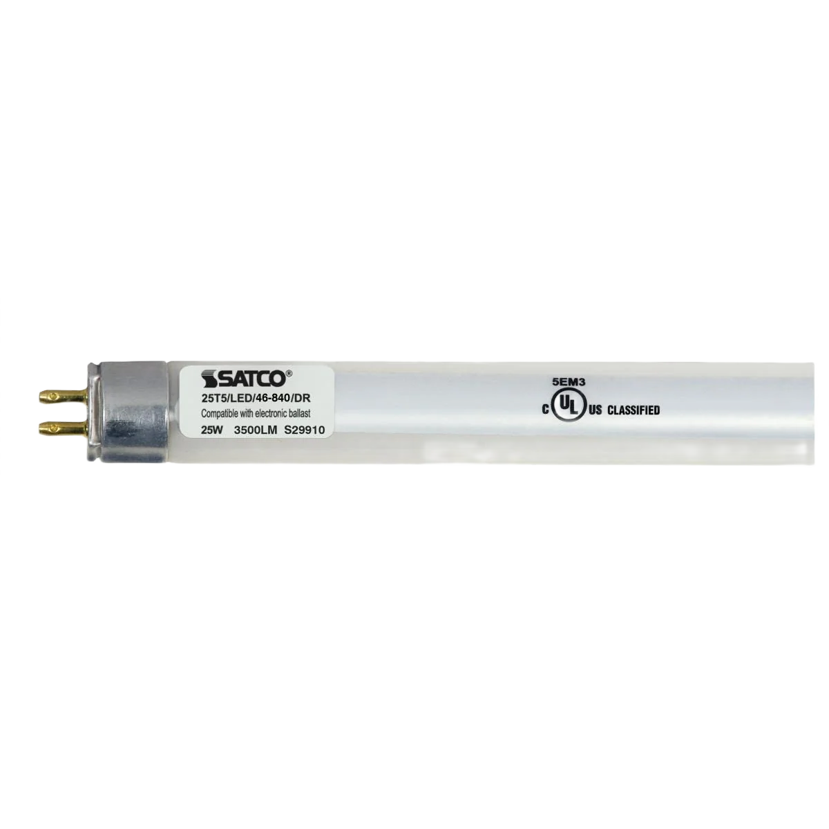 Stylish Satco 25 Watt T5 LED Miniature Bi-Pin Base Ballast Dependent Light Bulb Responsible