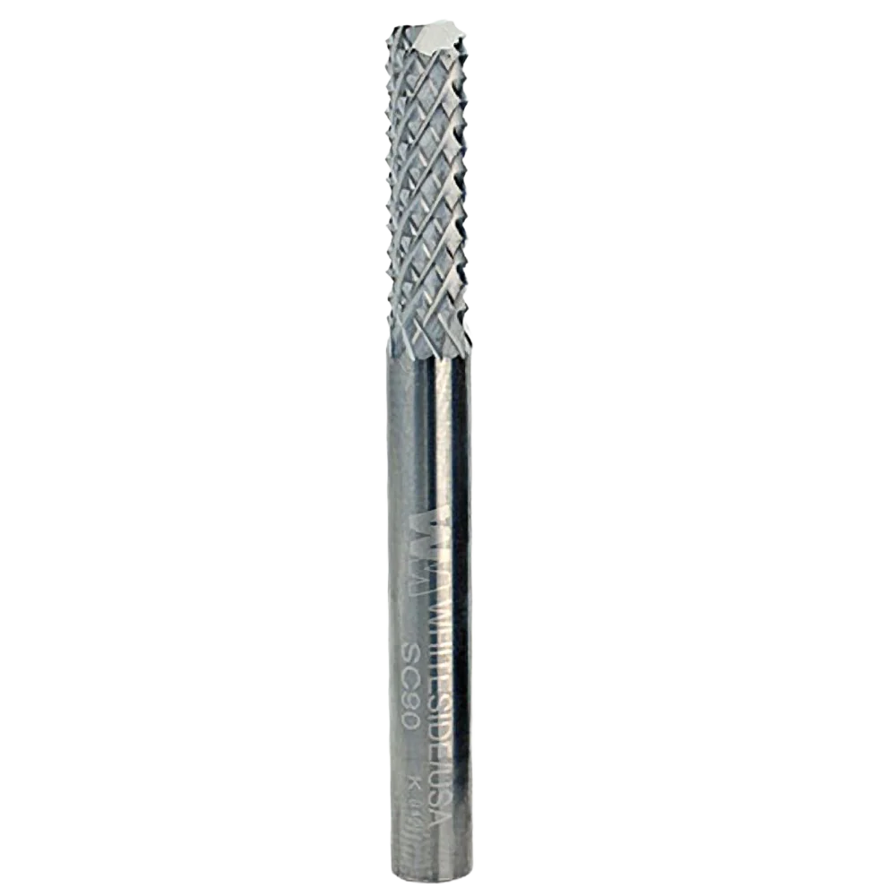 Excellent Whiteside Solid Carbide Fiberglass Bit 1 4 in. SH x 1 4 in. CD x 3 4 in. CL High-Quality