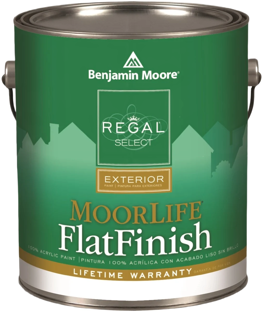 Original Design Benjamin Moore Moorlife 3X Flat Tintable Base Exterior Paint 1 Gallon Organic