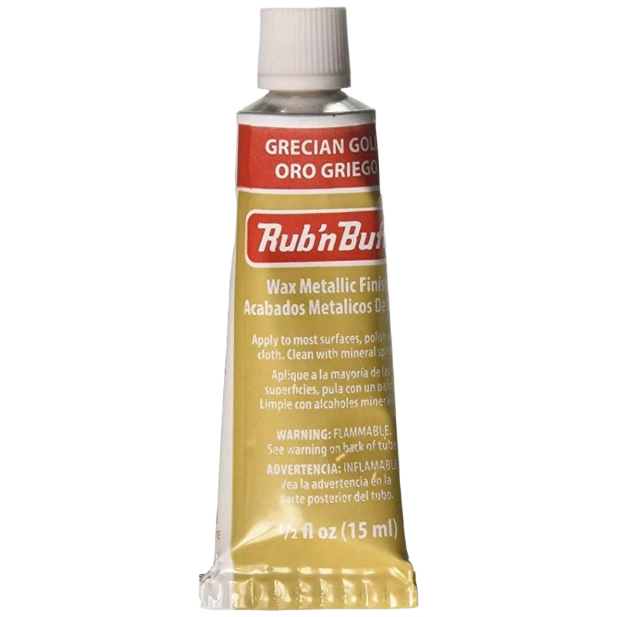 Easy-to-Use Notions Rub ‘n Buff Wax Grecian Gold Metallic Finish 0.5 fl. oz. Versatile