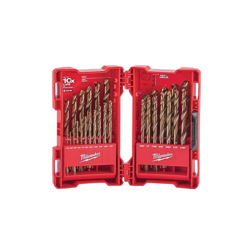 Reliable Milwaukee RED HELIX™ Cobalt Drill Bit Set – 29PC Minimalist