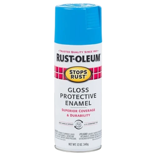 Eco-Friendly Rust-Oleum Maui Blue Gloss Protective Enamel Spray Paint 12 oz. First-Class