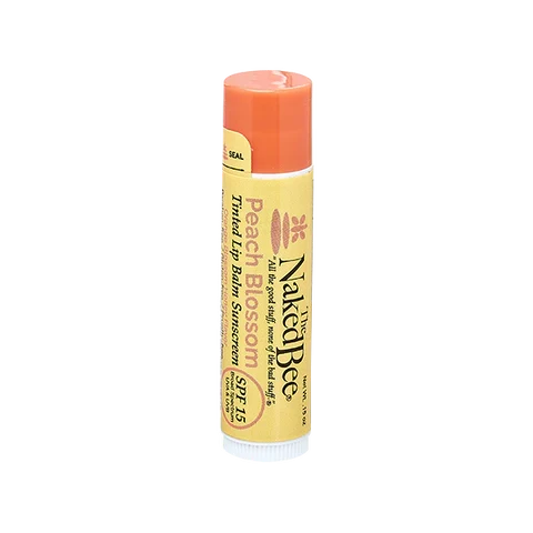 Clean The Naked Bee SPF 15 Orange Blossom Honey Peach Blossom Tinted Lip Balm Casual