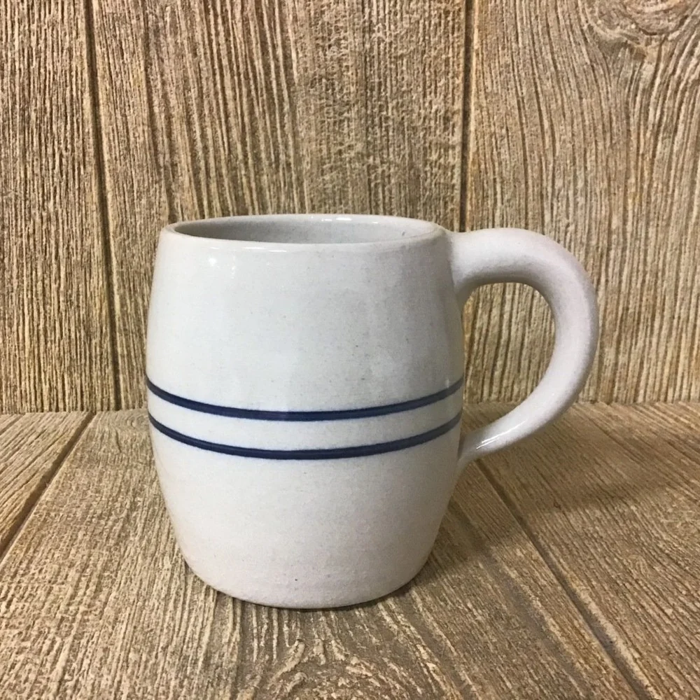 Pure Heritage Blue Stripe Stoneware Barrel Mug Official
